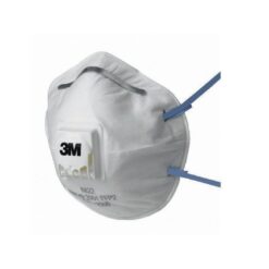 RESPIRADOR 3M™ PARA LIXAMENTO MANUAL E FERRAMENTAS ELÉTRICAS 8822, FFP2, COM VÁLVULA, 3/PK