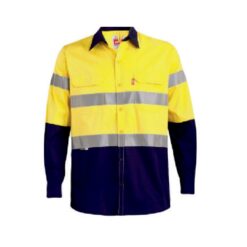 CAMISA DE TRABALHO REFLECTORA DE MANGA COMPRIDA E DOIS TONS