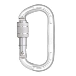 Mosquetão com trava de parafuso de alumínio