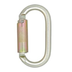 Mosquetão de aço com trava de um quarto de volta