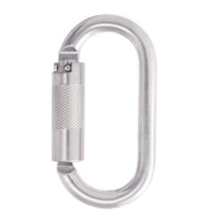 Mosquetão de travamento de um quarto de volta de aço inoxidável