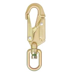 Mosquetão giratório de aço com indicador de carga