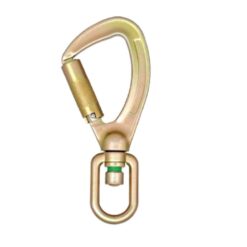 Gancho de pressão giratório de aço com trava de um quarto de volta e indicador de carga