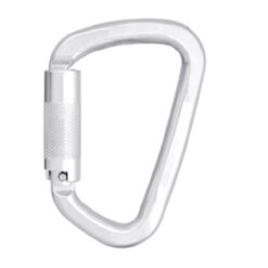 Mosquetão com trava de quarto de volta em alumínio