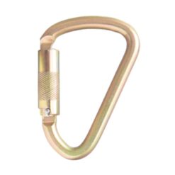 Mosquetão de aço com trava de um quarto de volta